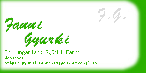 fanni gyurki business card
